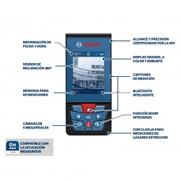 ▷ Medidor laser glm-100-25-c profesional de bosch construccion / industria ®